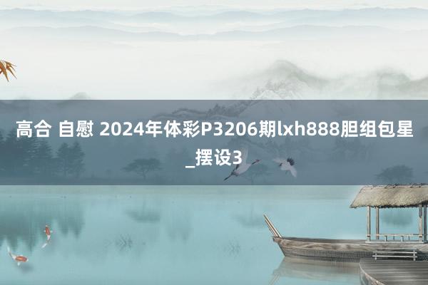 高合 自慰 2024年体彩P3206期lxh888胆组包星_摆设3