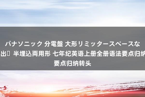 パナソニック 分電盤 大形リミッタースペースなし 露出・半埋込両用形 七年纪英语上册全册语法要点归纳转头