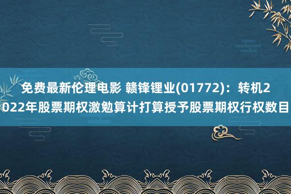 免费最新伦理电影 赣锋锂业(01772)：转机2022年股票期权激勉算计打算授予股票期权行权数目