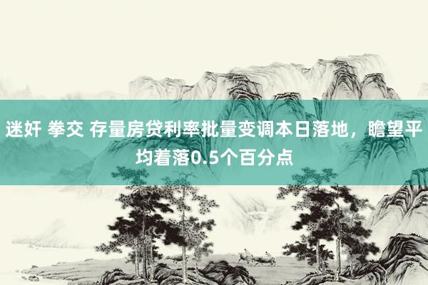 迷奸 拳交 存量房贷利率批量变调本日落地，瞻望平均着落0.5个百分点