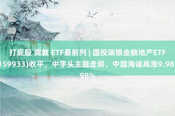 打屁股 调教 ETF最前列 | 国投瑞银金融地产ETF(159933)收平，中字头主题走弱，中国海诚高涨9.98%