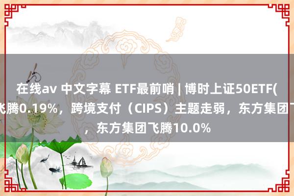 在线av 中文字幕 ETF最前哨 | 博时上证50ETF(510710)飞腾0.19%，跨境支付（CIPS）主题走弱，东方集团飞腾10.0%