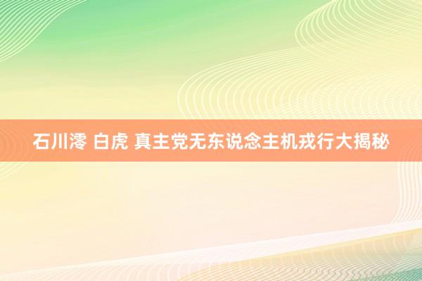 石川澪 白虎 真主党无东说念主机戎行大揭秘