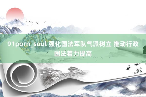 91porn_soul 强化国法军队气派树立 推动行政国法着力提高