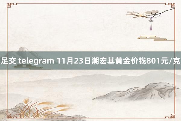 足交 telegram 11月23日潮宏基黄金价钱801元/克