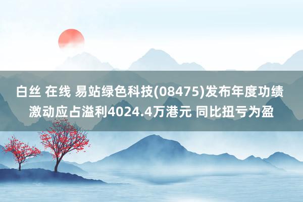 白丝 在线 易站绿色科技(08475)发布年度功绩 激动应占溢利4024.4万港元 同比扭亏为盈