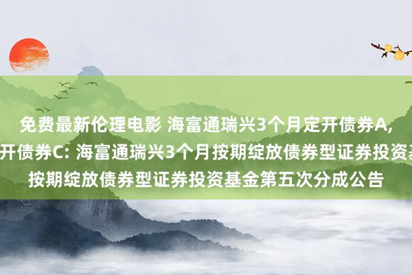 免费最新伦理电影 海富通瑞兴3个月定开债券A，海富通瑞兴3个月定开债券C: 海富通瑞兴3个月按期绽放债券型证券投资基金第五次分成公告