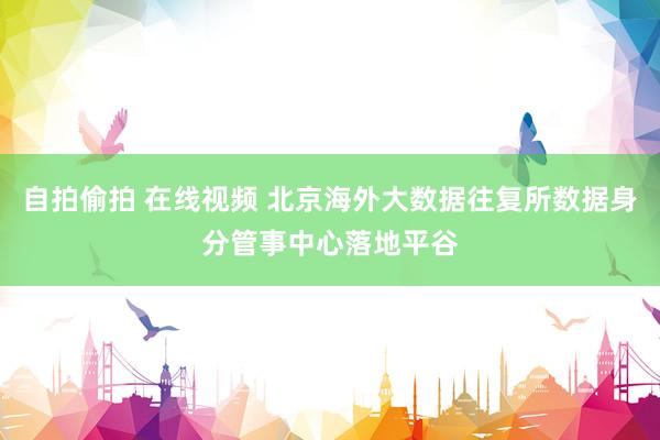 自拍偷拍 在线视频 北京海外大数据往复所数据身分管事中心落地平谷