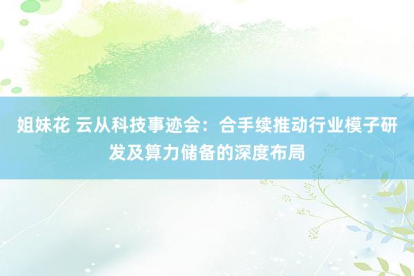 姐妹花 云从科技事迹会：合手续推动行业模子研发及算力储备的深度布局