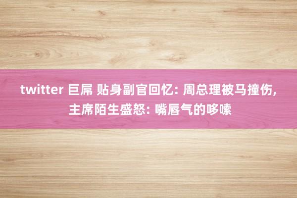 twitter 巨屌 贴身副官回忆: 周总理被马撞伤， 主席陌生盛怒: 嘴唇气的哆嗦