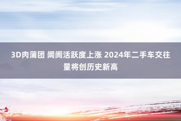 3D肉蒲团 阛阓活跃度上涨 2024年二手车交往量将创历史新高